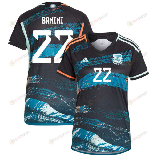 Estefan?a Banini 22 Argentina Women's National Team 2023-24 World Cup Away Women Jersey