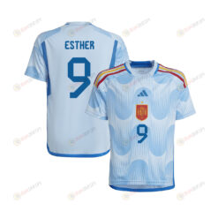 Esther Gonz?lez 9 Spain 1 Star Women's National Team 2023-24 World Cup Away Jersey