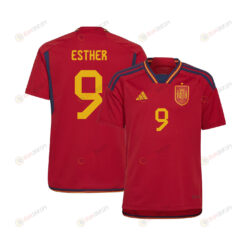 Esther Gonz?lez 9 Spain 1 Star Women's National Team 2023-24 World Cup Home Jersey