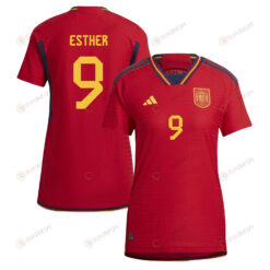 Esther Gonz?lez 9 Spain Women's National Team 2023-24 World Cup Home Women Jersey