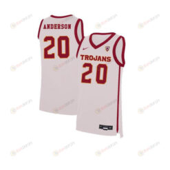 Ethan Anderson 20 USC Trojans Elite Basketball Men Jersey - White