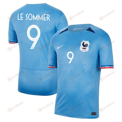 Eugenie Le Sommer 9 France Women's National Team 2023-24 Home Men Jersey