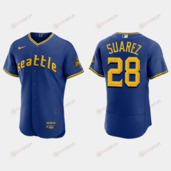 Eugenio Suarez 28 Seattle Mariners Royal 2023 City Connect Elite Jersey