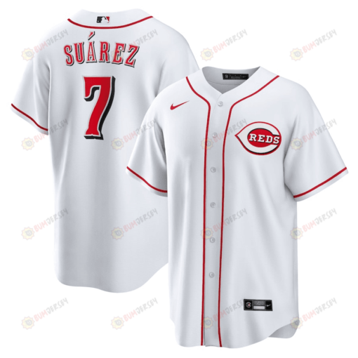 Eugenio Suarez 7 Cincinnati Reds Home Men Jersey - White