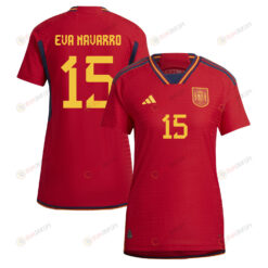 Eva Navarro 15 Spain Women's National Team 2023-24 World Cup Home Women Jersey