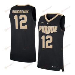 Evan Boudreaux 12 Purdue Boilermakers Elite Basketball Men Jersey - Black