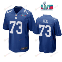 Evan Neal 73 New York Giants Super Bowl LVII Super Bowl LVII Royal Men's Jersey