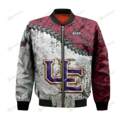 Evansville Purple Aces Bomber Jacket 3D Printed Grunge Polynesian Tattoo