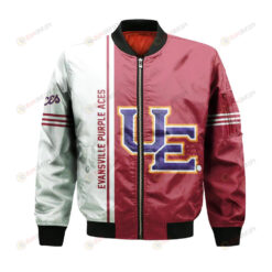 Evansville Purple Aces Bomber Jacket 3D Printed Half Style