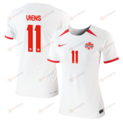 Evelyne Viens 11 Canada Women's National Team 2023-24 World Cup Away Women Jersey