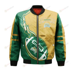 Everett Silvertips Bomber Jacket 3D Printed Flame Ball Pattern