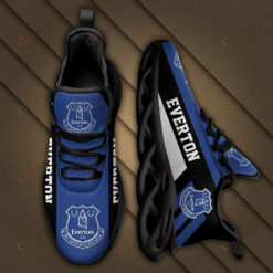 Everton Logo Black Stripe Pattern 3D Max Soul Sneaker Shoes In Blue