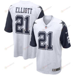 Ezekiel Elliott 21 Dallas Cowboys Alternate Game Jersey - White