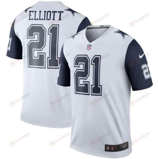 Ezekiel Elliott 21 Dallas Cowboys Color Rush Legend Player Jersey - White