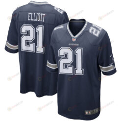 Ezekiel Elliott 21 Dallas Cowboys Game Team Jersey - Navy
