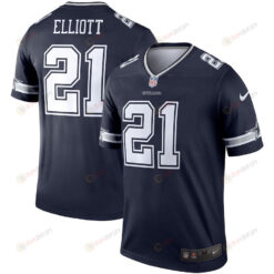 Ezekiel Elliott 21 Dallas Cowboys Legend Player Jersey - Navy