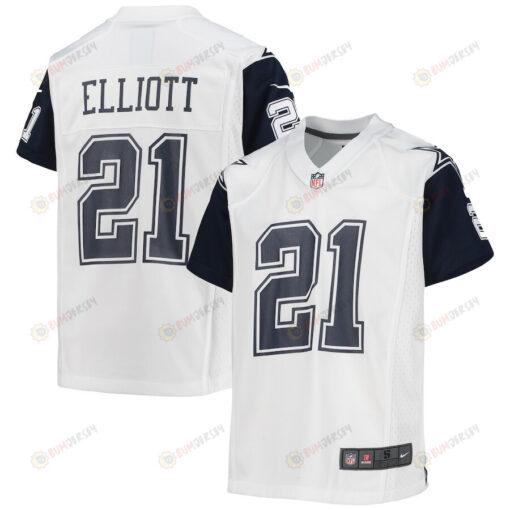 Ezekiel Elliott 21 Dallas Cowboys Youth Alternate Game Jersey - White