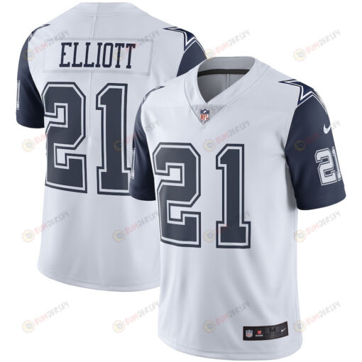 Ezekiel Elliott Dallas Cowboys Color Rush Vapor Limited Jersey - White