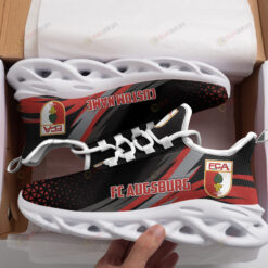 FC Augsburg Logo Pattern Custom Name 3D Max Soul Sneaker Shoes