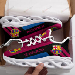 FC Barcelona Logo Pattern Custom Name 3D Max Soul Sneaker Shoes