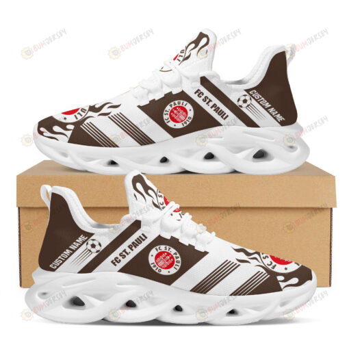 FC St. Pauli Logo Custom Name Pattern 3D Max Soul Sneaker Shoes