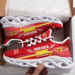 FC Union Berlin Logo Custom Name Pattern 3D Max Soul Sneaker Shoes In Red