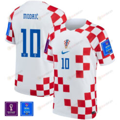 FIFA World Cup Qatar 2022 Croatia National Team Luka Modri? 10 - Home Jersey With Patch