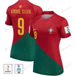 FIFA World Cup Qatar 2022 Patch Andr? Silva 9 Portugal National Team - Home Women Jersey