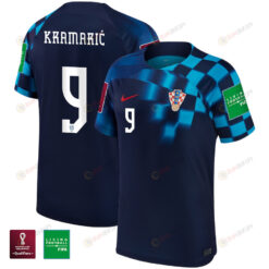 FIFA World Cup Qatar 2022 Patch Andrej Kramari? 9 Croatia National Team - Away Youth Jersey