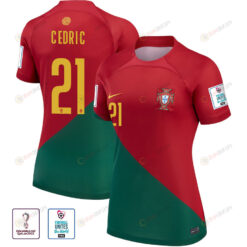 FIFA World Cup Qatar 2022 Patch C?dric Soares 21 Portugal National Team - Home Women Jersey