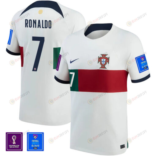 FIFA World Cup Qatar 2022 Patch Cristiano Ronaldo 7 - Portugal National Team Away Jersey