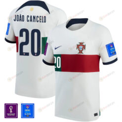 FIFA World Cup Qatar 2022 Patch Jo?o Cancelo 20 - Portugal National Team Away Jersey