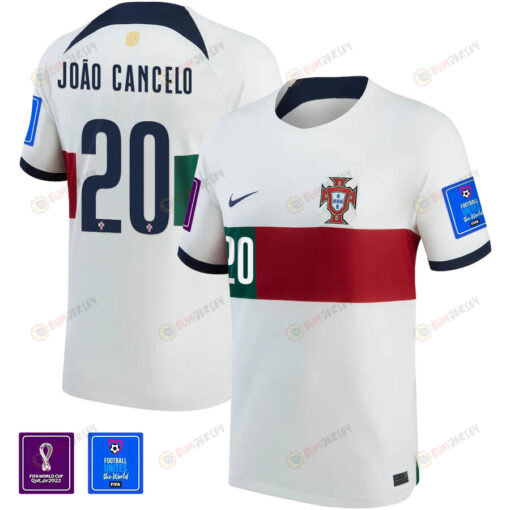 FIFA World Cup Qatar 2022 Patch Jo?o Cancelo 20 - Portugal National Team Away Jersey