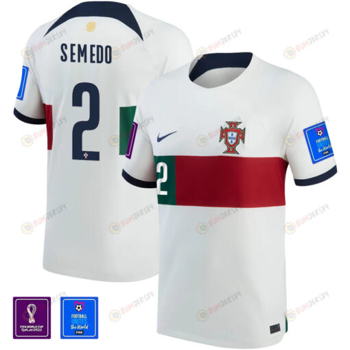 FIFA World Cup Qatar 2022 Patch N?lson Semedo 2 - Portugal National Team Away Jersey