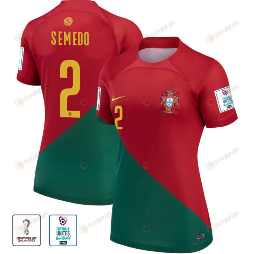 FIFA World Cup Qatar 2022 Patch N?lson Semedo 2 Portugal National Team - Home Women Jersey