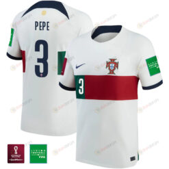 FIFA World Cup Qatar 2022 Patch Pepe 3 - Portugal National Team Away Jersey