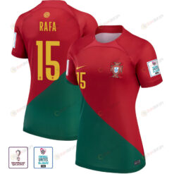 FIFA World Cup Qatar 2022 Patch Rafa Silva 15 Portugal National Team - Home Women Jersey