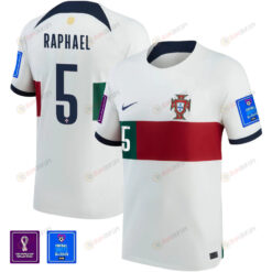 FIFA World Cup Qatar 2022 Patch Rapha?l Guerreiro 5 - Portugal National Team Away Jersey