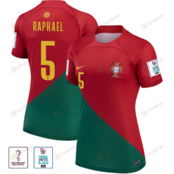 FIFA World Cup Qatar 2022 Patch Rapha?l Guerreiro 5 Portugal National Team - Home Women Jersey