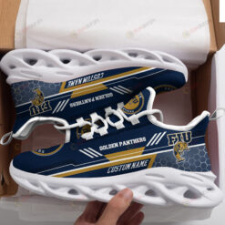 FIU Golden Panthers Logo Custom Name Pattern 3D Max Soul Sneaker Shoes