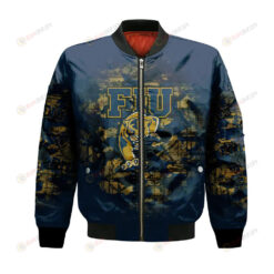 FIU Panthers Bomber Jacket 3D Printed Camouflage Vintage