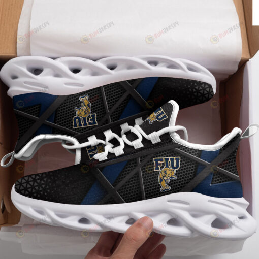 FIU Panthers Logo Pattern 3D Max Soul Sneaker Shoes In Black