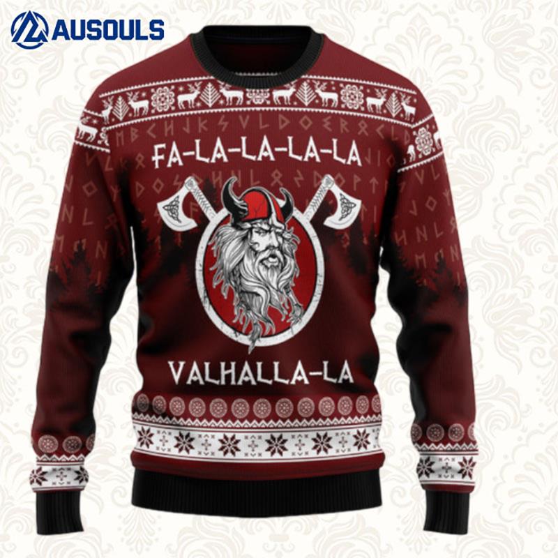Fa La La La Valhalla La Viking Ugly Sweaters For Men Women Unisex