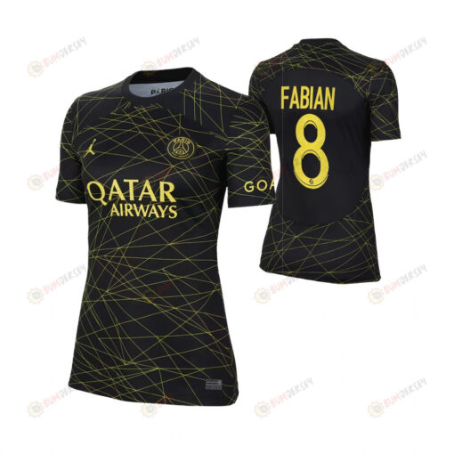 Fabian Ruiz 8 Paris Saint-Germain 2023 Fourth Women's Black Jersey