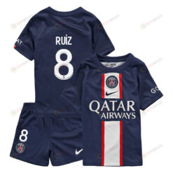 Fabi?n Ruiz 8 Paris Saint-Germain Home Kit 2022-23 Youth Jersey - Blue