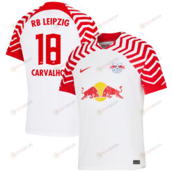 Fabio Carvalho 18 RB Leipzig 2023/24 Home Men Jersey - White/Red