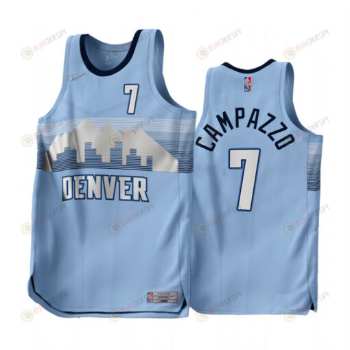 Facundo Campazzo 7 2022-23 Denver Nuggets Blue Earned Edition Men Jersey