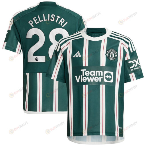 Facundo Pellistri 28 Manchester United 2023/24 Away Youth Jersey - Green