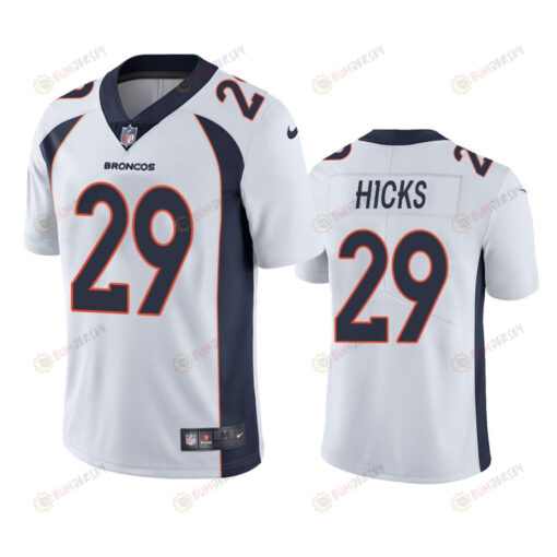 Faion Hicks 29 Denver Broncos White Vapor Limited Jersey