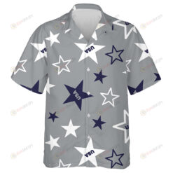 Fallen American Flag In The Form Of Stars On Gray Background Hawaiian Shirt